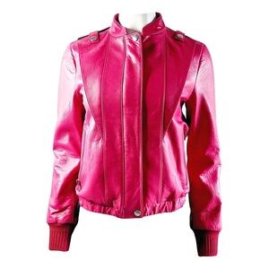 Coach 1941 runway collection (2022) jacket in Tweed-Berry Pink.